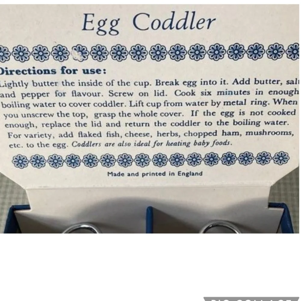 Set of 2 Royal Worcester King Size Egg Coddler Bases - Bird Pattern